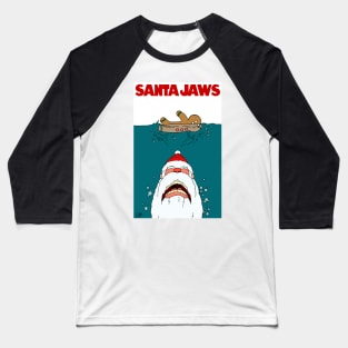 Santa Jaws Baseball T-Shirt